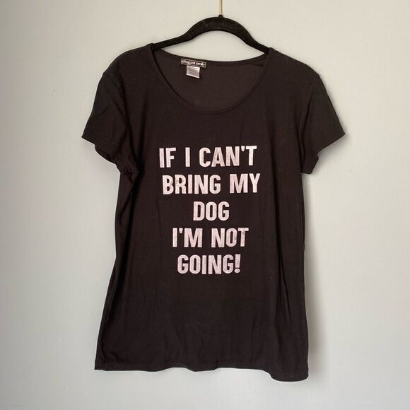 Women’s elegant Emily if I can’t bring my dog I’m not coming graphic T-shirt - Picture 1 of 4
